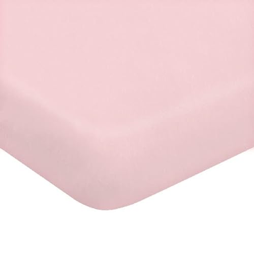 Homemania Two Corners – Double, Solid Colour – Fitted Sheet – for Bed – with Pink Cotton Pillowcase, 170 x 195 cm