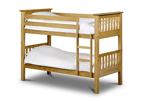 Julian Bowen Barcelona Bunk Bed, Single, Solid Pine - H159 x W107 x D209cm
