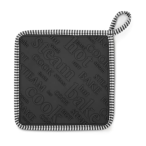 Zeal Silicone Square Trivet Mat & Hot Pot Holder Gingham Red (20cm/8???) - Dark Grey, V119T