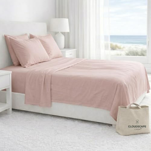 CSL CalKing Size Sheets, Cotton Deep Pocket, Cooling & Durable,Sepia Rose