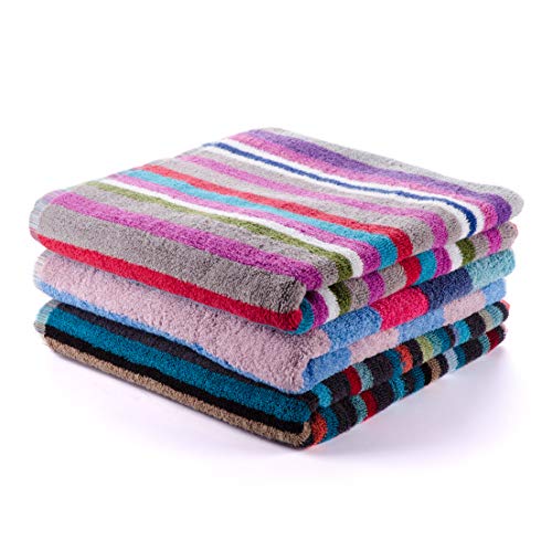 "American Linen 3 Pack Luxury Striped Bath Towels – 100% Cotton – Large 27""x54"" – Soft, Absorbent, for Bathroom & Shower"