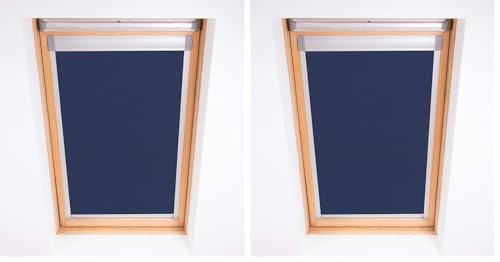 Bloc Skylight Blind for Velux Roof Windows Blockout, Navy, MK04 (Pack of 2)