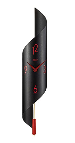 Hermle Savanna II 70869-292200 Modern Wall Clock Quartz Black/Red