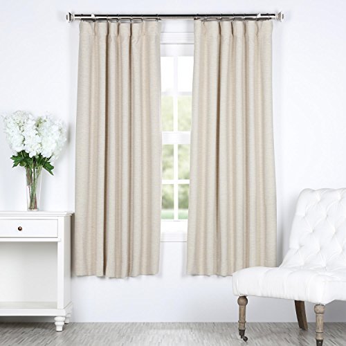 HPD Half Price Drapes BOCH-PL4201-63 Bellino Blackout Room Darkening Curtain (1 Panel), 50 X 63, Oat Cream