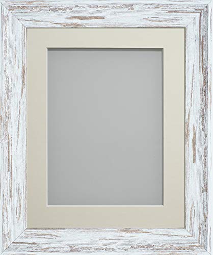 Frame Company Lynton Driftwood Photo Frame with Ivory Mount, 16x12 for 13x9 inch, fitted with perspex
