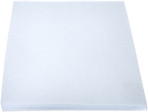 Artemio 13070047 Set of 10 Felt Sheets 1 mm, White, 30.5 x 0.1 x 30.5 cm