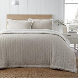 Catherine Lansfield Cosy Nori Soft Sherpa 220x230 cm Bedspread Cream