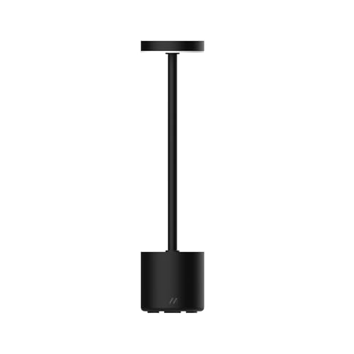 Muitomas, UpDown Table Lamp, Wireless and Rechargeable with USB-C Port, Various Light Shades, 15 Hours Autonomy, Black