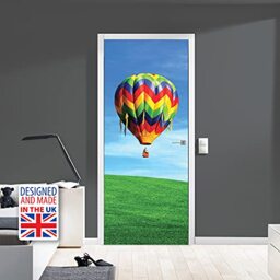 WALPLUS WD10043 Hot Air Balloon Ride Wall Sticker, Vinyl, Multi-Colour, 103 x 5.4 x 5.4 cm
