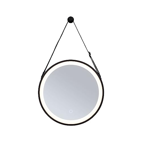 Paulmann 71092 LED Illuminated Mirror Miro IP44 Tunable White 200lm 230V 7.5W LED Mirror, Black matt Bathroom luminaire