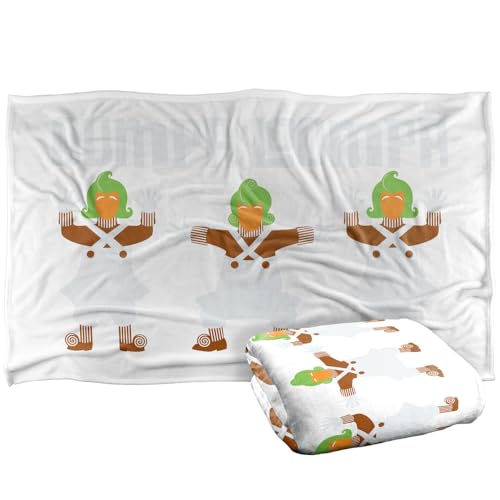 "LOGOVISION Willy Wonka and The Chocolate Factory Oompa Loompa Silky Touch Super Soft Throw Blanket 36""x58"""