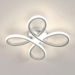 Comely Modern LED Ceiling Light, 30W 3375LM Ceiling Lamp Fixture 4500K Natural Light Lighting for Bedroom, Living Room, Dining Room, Kitchen, 30cm, Silver
