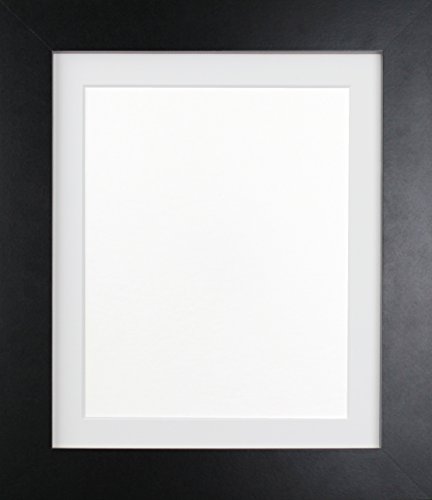 FRAMES BY POST London Picture Photo and Poster Frame, Plastic Glass, Black with Light Grey Mount, 20 x 16 Inch Image Size A3