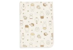 Jollein Jersey Baby Blanket - Miffy Family Farm - 75x100cm - 100% Jersey Cotton - Baby Cradle Blanket - 1.0 TOG - OEKO-TEX Certified