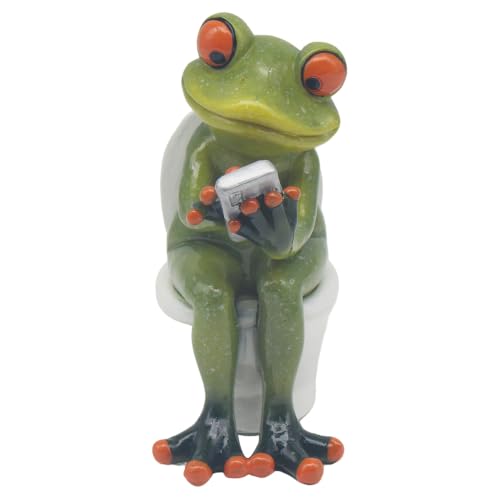 The Leonardo Collection Frog's Life Loo-Time Polyresin - figurine featuring a playful frog-themed design, ideal for adding character to shelves, desks and other interior spaces.