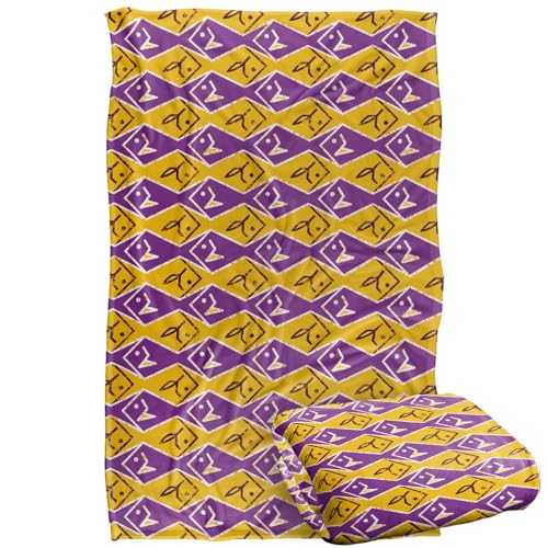 Jq Licensing - Jl-Jp Zip Fishing Pattern Orange And Purple Silky Touch Super Soft Throw Blanket 91 x 147 Cm