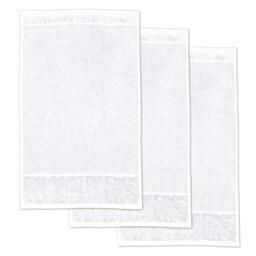 Möve Bamboo Luxe set of 3 guest towels 30 x 50 cm made of 60% cotton / 40% viscose from bamboo cellulose, snow