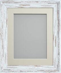 Frame Company Lynton Driftwood Photo Frame with Ivory Mount, 12x10 for 6x4 inch, fitted with perspex