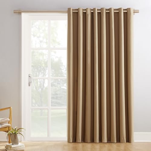 Sun Zero Easton Extra-Wide Blackout Grommet Sliding Patio Door Curtain Panel