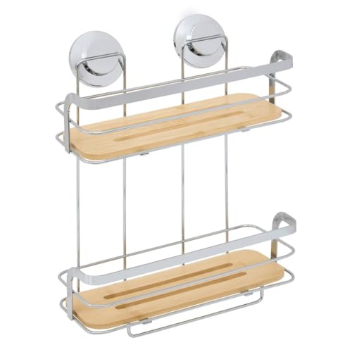 5 five simply smart 5Five VENTERRA Shower Caddy Silver 25.5 x 13 x 35 cm - Bathroom Storage, Shower Organizer, Practical Bath Accessory