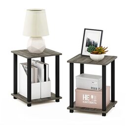 Furinno SIMPLISTIC Set of 2, 2-Tier Side Table, French Oak