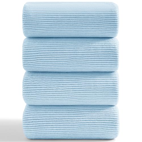 "4 Piece Bath Towel Set 35""x70""Oversized Bath Towel for Bathroom Ultra Soft Fluffy Extra Large Bath Sheet Luxury Premium Bathroom Towel Highly Absorbent Quick Dry Shower Towel for Hotel Spa,Blue"