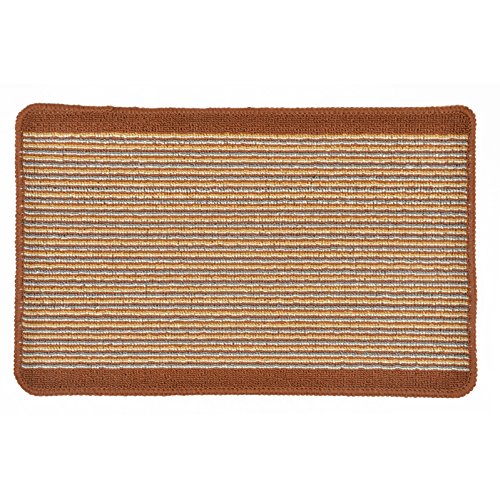 Micro-Pro Brown Striped Pattern Floor Mat 55cm Doormat Indoor Kitchen Hall Home Non-Slip