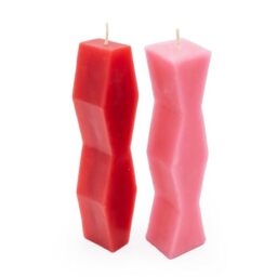 Zig Zag Design Table Candle in Gift Box
