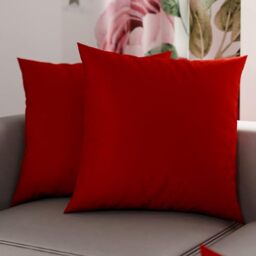 PETTI Artigiani Italiani - Pair of Microfiber Pillowcases 35x35 cm, Bedroom Cushions, Sofa, Set of 2 Cushion Covers, Solid Color Burgundy Pillowcase, 100% Made in Italy