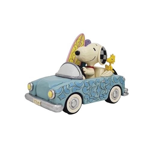 Enesco Peanuts By Jim Shore Snoopy and Woodstock Surfboard Car Figurine