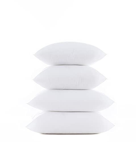 Todocama Value Pack of 4 Pillow Filling with Siliconized Hollow Fibre High Relaxation Fluffy Hypoallergenic Cushion Filling for Sofa Bed 4 Pack (4 Pack of 45 x Fillings