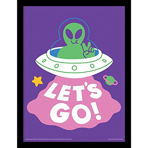 Pyramid International Obinsun Print Framed Collector Edition (Let's Go UFO), 30cm x 40cm ??? Official Merchandise