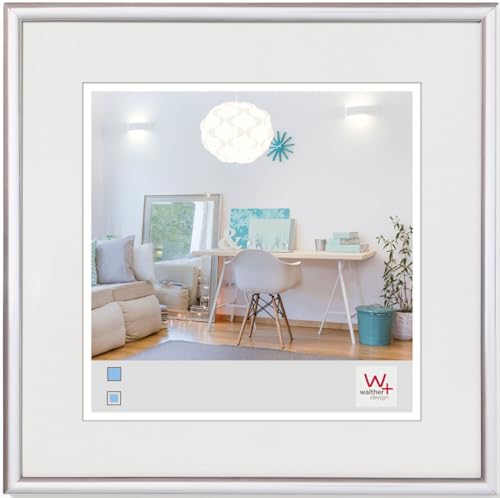 walther design Picture Frame Silver 20 x 20 cm New Lifestyle Plastic Frame KV220S