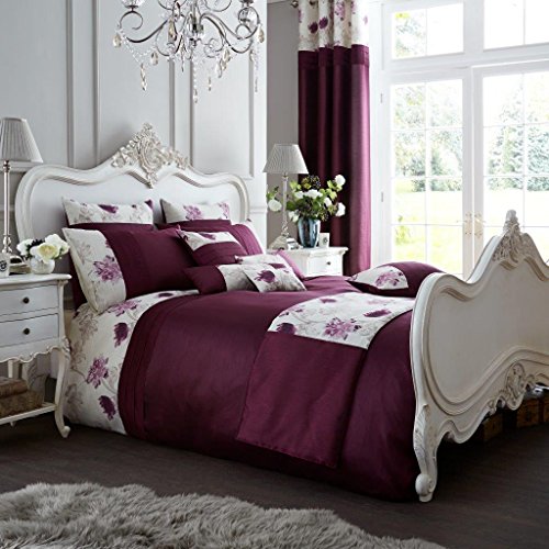 Gaveno Cavailia Luxurious and Stunning Koh Duvet Set, Polyester, Aubergine, Single
