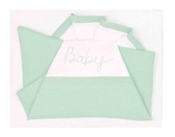 ANDY & HELEN® Cot Bed Sheet with Bars. 3-Piece Set: Top Sheet, Fitted Sheet and Pillowcase, 100% Cotton, Green