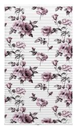 Wohnidee Rose Pleated Blind for Mounting in the Glass Free, Opaque Folding Roller Blind, Includes 4 Mounting Brackets and 2 Operating Handles, White/Pink, 50 x 130 cm (W x H)