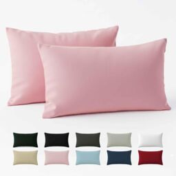 Pillow Case 60 x 40 Reinforced Cotton (Pack of 2) - Pink - Tight Fabric 57 Threads/cm² - Pillowcase 40 x 60 - Oeko Tex Certification - Dreamzie