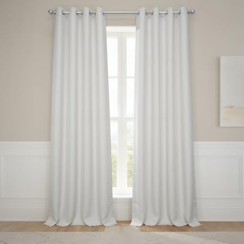 HPD Half Price Drapes Grommet Linen Curtains 120 Inches Long Room Darkening Curtains for Bedroom & Living Room (1 Panel), 50W x 120L, Birch