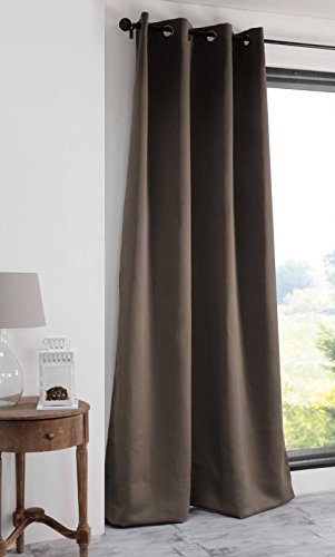 LOVELY CASA r41840004 Notte Blackout Curtain 135 x 180 cm Polyester Taupe