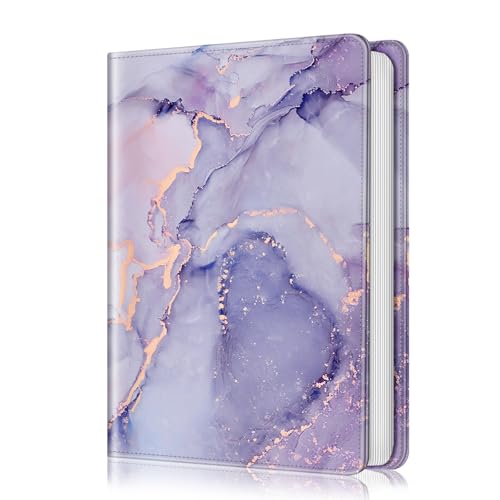 Fintie Photo Album, 4 x 6 inches / 10 x 15 cm, 112 Pockets, Vegan Leather Cover, Memory Album, Photo Albums for Birthday, Family, Anniversary, Vacation, Pictures, Purple Marble