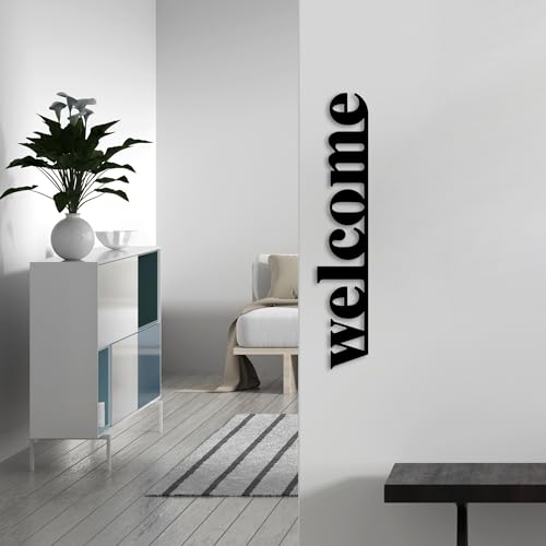 Stylish Black Decorative Metal Wall Accessory, 70 x 13 cm, 100% Metal (1.5 mm Thick), Easy Wall Mounting, Perfect for Modern Home Decor