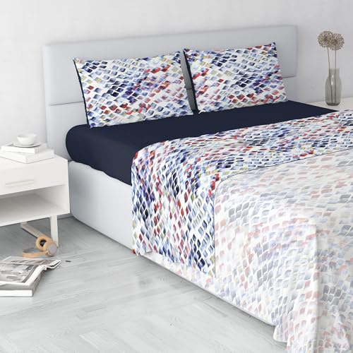 Fashion Microfibre Bedding Set, Made in Italy, Lena, Double
