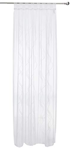 Albani Werra Curtain with 8 Loops and Ruffle Tape 245 x 140 cm White