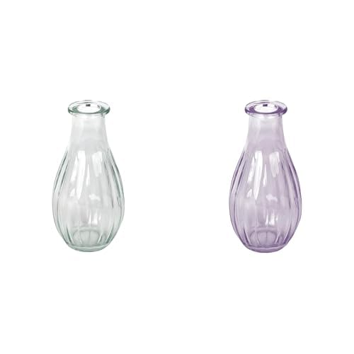Talking Tables Clear Glass Bud Vase for flowers, s & Talking Tables Lilac Glass Bud Vase for flowers, s Table Decor Bundle