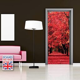 WALPLUS Red Forest Wall Stickers, Vinyl, Multi-Colour, 103 x 5.4 x 5.4 cm