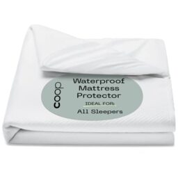 Coop Home Goods Ultra Luxe Bamboo Derived Viscose Rayon Mattress Pad Protector Cover - Cooling Waterproof Hypoallergenic Topper King White