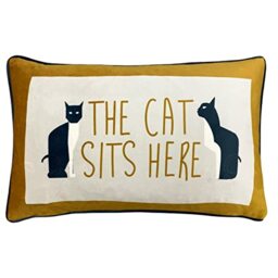 furn. Kitta Sits Here Polyester Filled Cushion, Polyester, Ochre