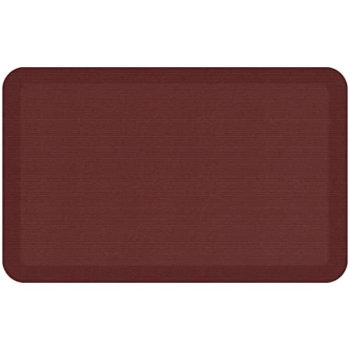 GelPro 816825012469 Designer Comfort Grasscloth Crimson Ergo-Foam Anti-Fatigue Kitchen Floor Mat
