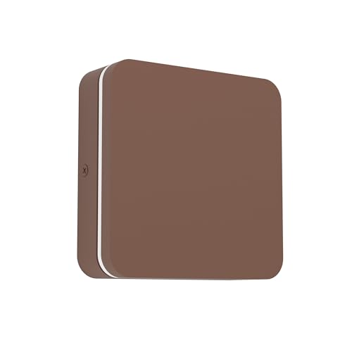 Eglo LED wall Light Pedersano, Square rotable Outdoor lamp, Porch and Front Door Lighting, Rust Brown, Warm - Neutral - Cool White, IP44