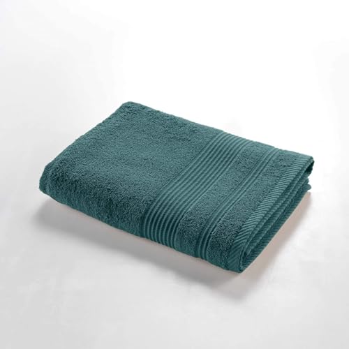 Douceur d'Intérieur, Shower Towel (70 x 130 cm) Tendresse Storm, Plain Terrycloth 100% Cotton